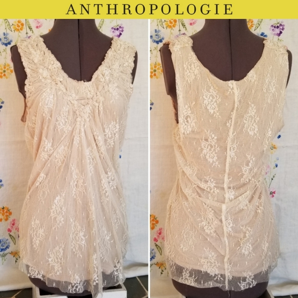 Anthropologie lace sleeveless top
